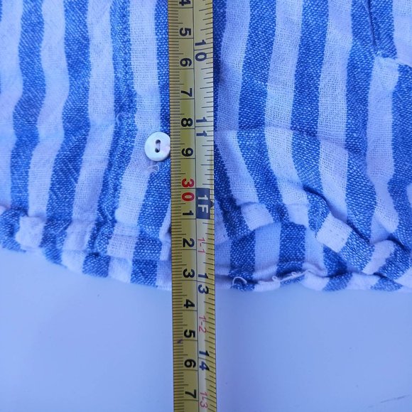 Forever 21 Women's Size L Blue White Stripe Crop Top - Picture 5 of 6